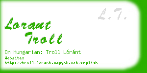 lorant troll business card