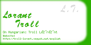 lorant troll business card